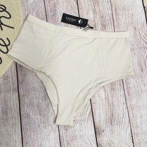 Tavik Paradise High Waist Tapioca Bikini Bottoms L